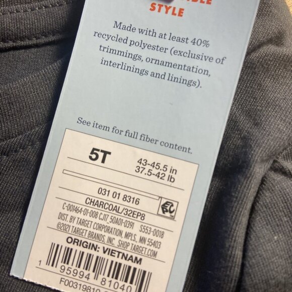 Cat & Jack  Charcoal Grey L/S Buffalo Plaid Heart Shirt Various Sizes - Picture 4 of 6